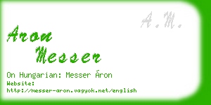 aron messer business card
